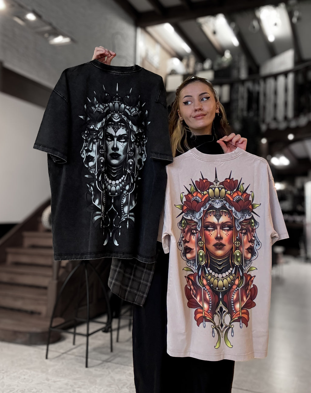 T-shirt à manches courtes - LES MOIRES - NOIR